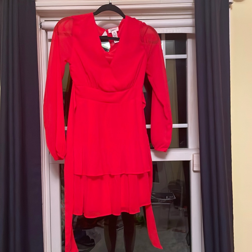 Red japna long sleeve dress